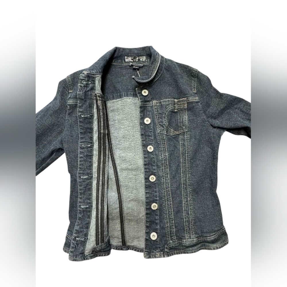 FDJ French Dressing Denim Jean Jacket Size Small EUC